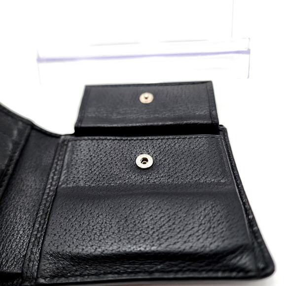 GUCCI Men's Bifold Wallet-Logo Stripe Web Black Leather - Picture 9 of 17